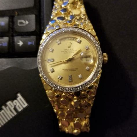 rolex golden nugget|rolex 18 karat gold.